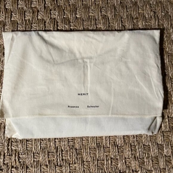 NWT Proenza Schouler x Merit reversible vegan clutch in black & sky blue - Picture 8 of 8